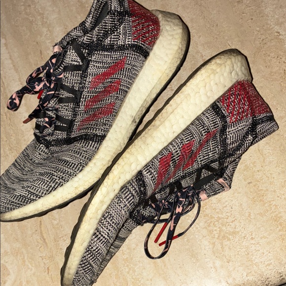 ADIDAS REN ZHE PUREBOOST GO 2019 Black & Red Mesh Sneakers 9 - Picture 7 of 15